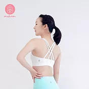 【Mukasa】FITNESS 美背支撐型運動內衣 - 簡潔白 - MUK-22061 S 簡潔白