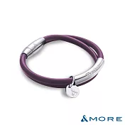 &MORE愛迪莫 Desire 渴望鈦鍺手環 (白鋼)- L 優雅紫