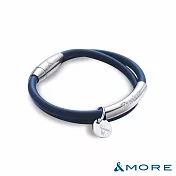 &MORE愛迪莫 Desire 渴望鈦鍺手環 (白鋼)- M 經典藍