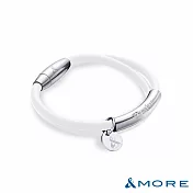 &MORE愛迪莫 Desire 渴望鈦鍺手環 (白鋼)- S 氣質白