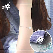 【伊飾童話】療癒微笑*絲光白銀韓風細手鍊