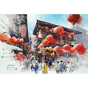 【玲廊滿藝】(阿力)余思瑩-山城老街54x39cm