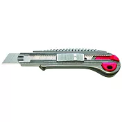 日本製NT Cutter L型美工刀L-2000RP(6連發/可存六片刀片;自動卡榫固定鈕;鋁合金壓鑄鋸齒狀刀身+丙烯酸塗料)