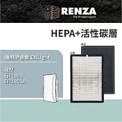 RENZA濾網 適用伊德爾Enlight EH1803 負離子空氣清淨機(小臺) 可替換EH1803-1 二合一濾網