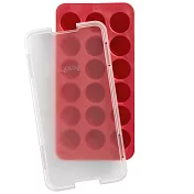 《LEKUE》18格附蓋半球製冰盒(胭紅) | 冰塊盒 冰塊模 冰模 冰格