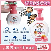 日本 LION 獅王-柔軟綿密泡泡洗手乳(3款可選)500ml/瓶(手部清潔露,植萃濃密泡沫洗手慕斯,花果淡香洗手慕絲,防疫清潔劑按壓瓶) 清新果香(粉紅頭)