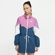 NIKE NSW ICN CLSH TRACK JKT 女 休閒外套-CJ2047691 M 藍粉