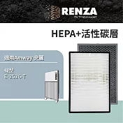適用 Amway 安麗 E-2526-T 第一代空氣清淨機 可替換E-2527 E-2528 高效HEPA+蜂巢活性碳濾網 濾芯 濾心