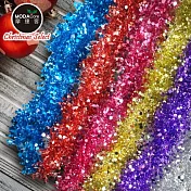 摩達客-2米(200cm) 4吋亮光鑽石金蔥彩條(3條一組-顏色隨機出貨) 可掛聖誕樹/門窗邊/牆沿/派對裝扮用