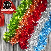 摩達客-2米(200cm) 4吋霧光水滴金蔥彩條(3條一組-顏色隨機出貨) 可掛聖誕樹/門窗邊/牆沿/派對裝扮用