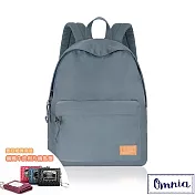 【OMNIA】買就送鑰匙包-聰明收納率性尼龍筆電後背包- 莫蘭迪灰