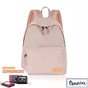 【OMNIA】買就送鑰匙包-聰明收納率性尼龍筆電後背包- 貝殼粉