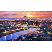 【玲廊滿藝】盧來全-龜山朝日27x45.5cm