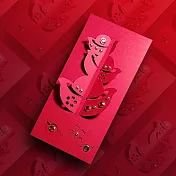 敲玩藝 爪珠時尚設計立體鑽飽飽紅包袋2入 枕鑽元寶