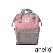 anello 新版基本款2代R系列 防潑水強化 經典口金後背包 Small size- 粉紅x奶茶色