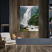 【御畫房】高山飛瀑 國家一級畫師手繪油畫60×90cm VF-100 (客製商品)