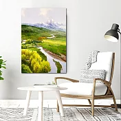 【御畫房】天山溪流 國家一級畫師手繪油畫60×90cm VF-102 (客製商品)