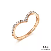 【點睛品】PROMESSA 小皇冠系列 V型 18K玫瑰金鑽石戒指 11 玫瑰金