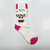 【Wonderland】潮流少女百搭中筒襪(5色) FREE 草莓