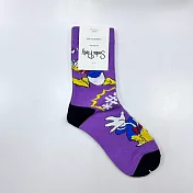 【Wonderland】暴怒鴨鴨中筒襪(5色) FREE 紫色