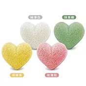 O’Pretty 歐沛媞 天然蒟蒻QQ海綿-愛心(6.5X5.5cm)-多色可選 抹茶綠X3