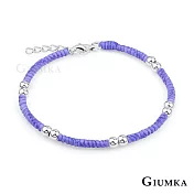 GIUMKA五路財神手鍊925純銀蠶絲蠟繩手繩新春開運招財推薦 單個價格 MHS05016 16 C款紫色約16CM
