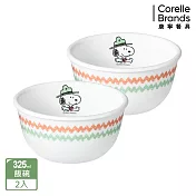 【美國康寧 CORELLE】SNOOPY 露營趣 325ml中式飯碗2入組-B03