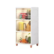 【好氣氛家居】55面寬透明三層翻蓋收納櫃-三款可選 透明白