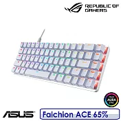 【6月底前送原廠電競鼠墊】ASUS 華碩 Falchion ACE 65% 有線電競鍵盤 白色 中文  紅軸