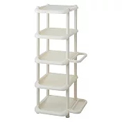 日本Like-it|(窄版)五層鞋櫃附傘架 白色