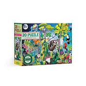 eeBoo 拼圖 - 雨林生命 Rainforest Life 20 Piece Puzzle (20片)