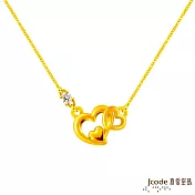 J’code真愛密碼金飾 甜蜜依偎硬金項鍊