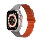 JTLEGEND Apple Watch 38/40/41/42/44/45/49mm Lithe 磁吸錶帶 灰橘(42/44/45/49mm)