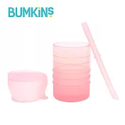 Bumkins 白金矽膠吸管杯- 粉色