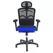 DR. AIR 兩用式可拆氣墊座墊人體工學辦公網椅(2203)-(黑、藍、紅) 藍