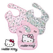 Bumkins 防水圍兜兜(三件組)-Hello Kitty