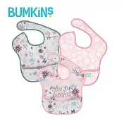 Bumkins 防水圍兜兜(三件組) 氣質紫花