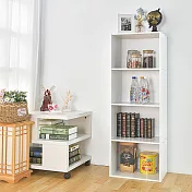 【H&R安室家】台製木質四層櫃/書櫃BCF33 白色