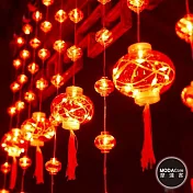 摩達客◉春節元宵開運招財◉10掛100燈大小紅燈籠冰條燈-贈USB遙控器
