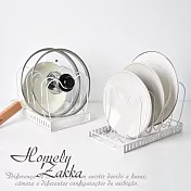 【Homely Zakka】日式簡約鐵藝多功能伸縮式桌面廚房置物架/鍋蓋收納架/碗碟架 白色