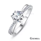 GIUMKA戒指幸福光彩女戒交叉造形精鍍正白K銀色新春開運戒飾品推薦MR21027 8 銀色美國圍8號