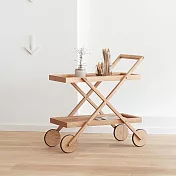 Design House Stockholm Exit Trolley 雙層滾輪餐車 （原木色）