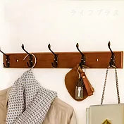 原木鋅合金天鵝上下5勾掛架-1支組