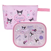 韓國製 三麗鷗 酷洛米不鏽鋼 5格餐盤 附餐袋  庫洛米