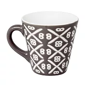 《EXCELSA》Etnika新骨瓷濃縮咖啡杯(灰棕圖騰80ml) | 義式咖啡杯 午茶杯