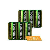 東芝TOSHIBA 環保碳鋅電池(1號6入) 原廠公司貨 R20UG