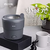 MIYA 小食光輕食快煮鍋-白/灰/紫 布魯灰