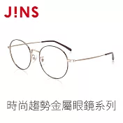 JINS 時尚趨勢金屬眼鏡系列(LMF-22A-135) 黑x金