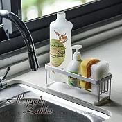 【Homely Zakka】日式簡約鐵藝多功能海綿瓶罐置物架/收納架/瀝水架 2色任選 白色