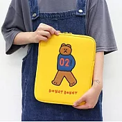 【U】Romane －DONATDONAT 11吋平板包 Donat Bear(黃)